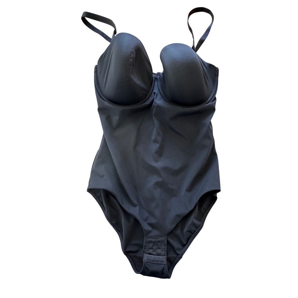 Wacoal 801219 Red Carpet Shaping Bodysuit Briefer Black Womens Size 38DD Minimal